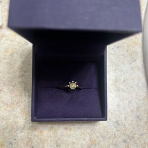 Elegant Opal and Diamond Gold Ring